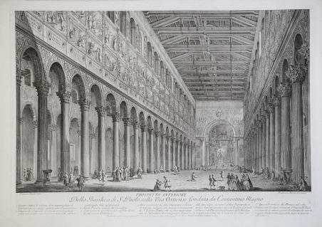 Prospetto interiore Della Basilica di S. Paolo sulla Via Ostiense …