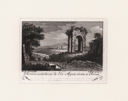 Rovine antiche su la Via Appia vicino a Roma