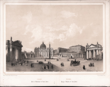 Rome Place et Basilique de Saint Pierre / Roma Piazza …