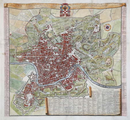 Nuova Pianta della Citta di Roma coll'Indice de Tempij Palazzi …