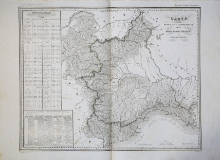 Carta Orografica e Idrografica degli Stati Sardi Italiani di Terraferma