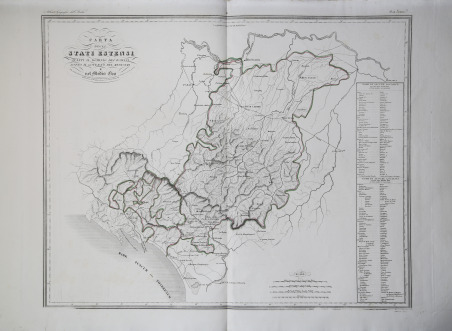 Carta degli Stati Estensi avanti il dominio dei Romani sotto …