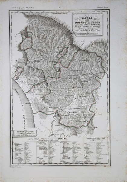 Carta del Ducato di Lucca avanti il dominio dei Romani …