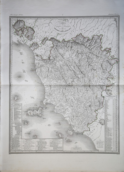 Carta Orografica e Idrografica del Granducato di Toscana