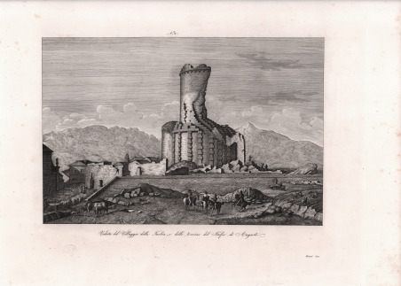 Veduta del Villaggio della Turbia, e delle rovine del Trofeo …