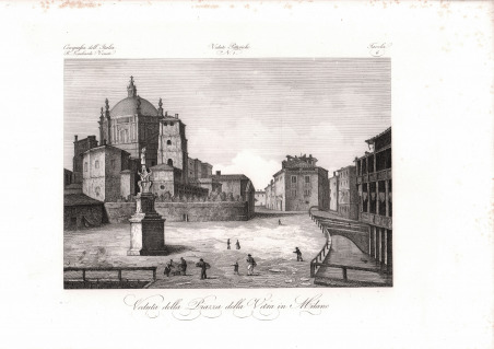 Veduta della Piazza della Vetra in Milano