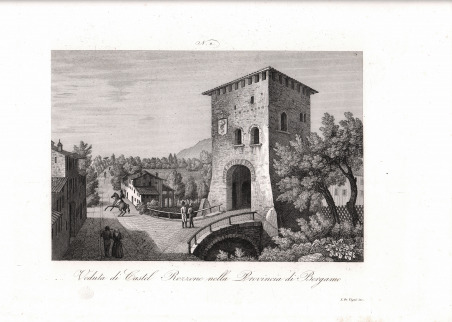 Veduta di Castel Rozzone nella Provincia di Bergamo