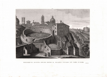 Mausoleo di Augusto situato dietro il Palazzo Vivaldi già Corea …