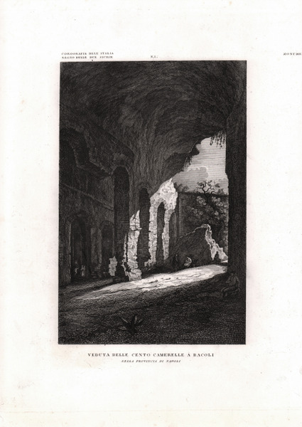 Veduta delle Cento Camerelle a Bacoli