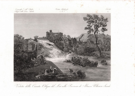 Veduta della Cascata Obliqua del Liri nella Provincia di Abruzzo …