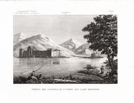 Veduta dei Castelli di Canero sul Lago Maggiore