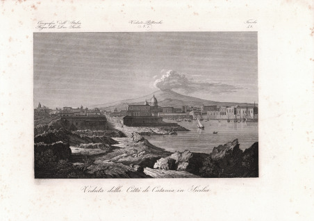 Veduta della Città di Catania in Sicilia
