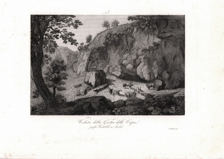 Veduta della Grotta delle Capre presso Fontebello in Sicilia