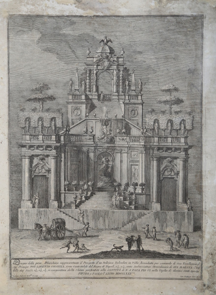 Disegno della Prima Macchina rappresentante il Prospetto d'un Delizioso Belvedere.