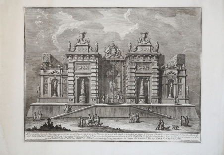 Disegno della Seconda Machina rappresentante una Villa adorna di antichi …