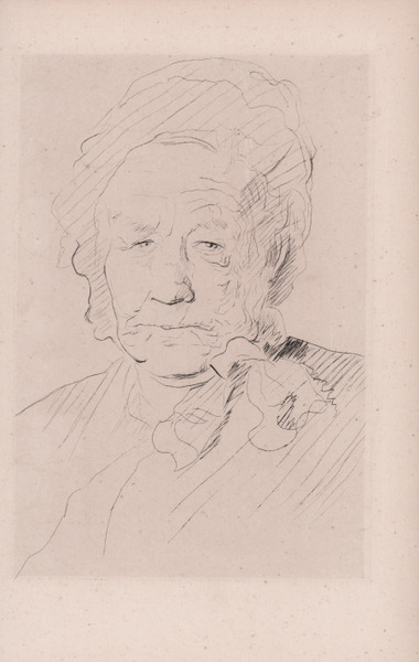 Tête de femme agée