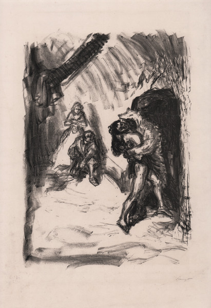 Occhio di Falco, travestito da Orso, travolge Magua