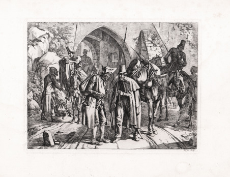 Cosacco che vende un orologio