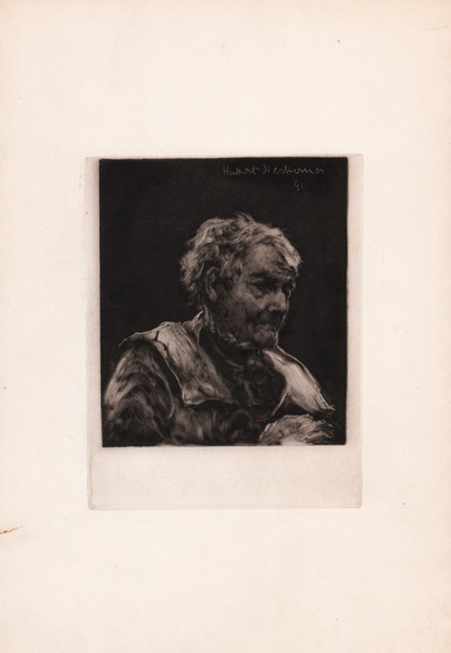 Ritratto di vecchio rivolto a destra