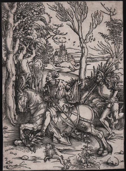 Cavaliere a cavallo e Lanzichenecco