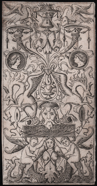 Fregio ornamentale (VN BEL MORIR TVTA LA VITA HONORA)