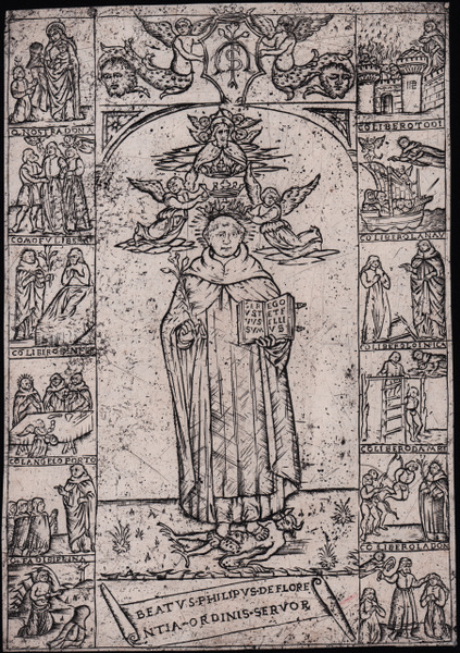 Il Beato Filippo Benizzi, circondato da dodici scene della sua …