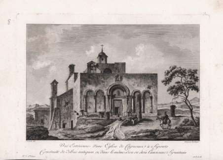 Vue Exterieure d'une Eglise de Capucina à Siponto construite .