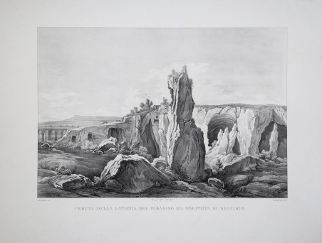 Veduta della Latomia del Paradiso ed Orecchio di Dioniso