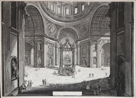 Veduta interna della Basilica di S. Pietro in Vaticano vicino …