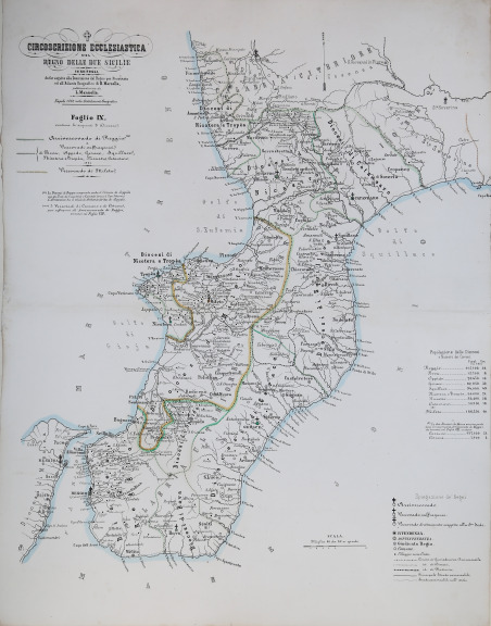 Circoscrizione Ecclesiastica nel Regno delle Due Sicilie - Foglio IX