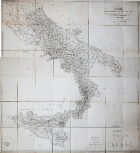 Carta delle Provincie Meridionali d'Italia indicante le Tappe Militari e …