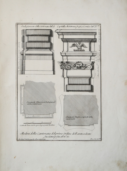 Modini della Cantonata del primo ordine dell'antecedente facciata posta al …