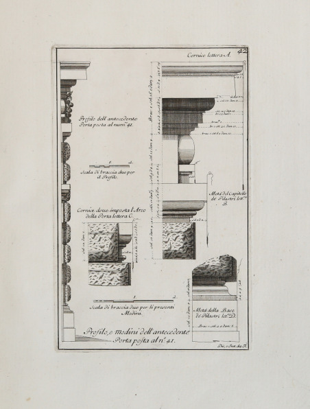 Profilo, e Modini dell'antecedente Porta posta al n°41