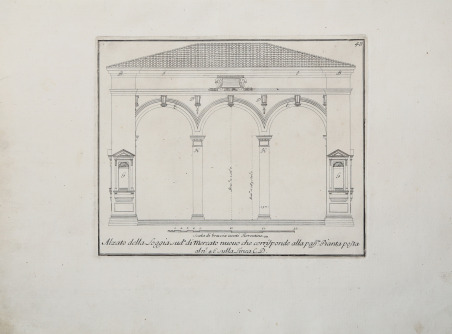 Alzato della Loggia sud:a di Mercato nuovo che corrisponde alla …