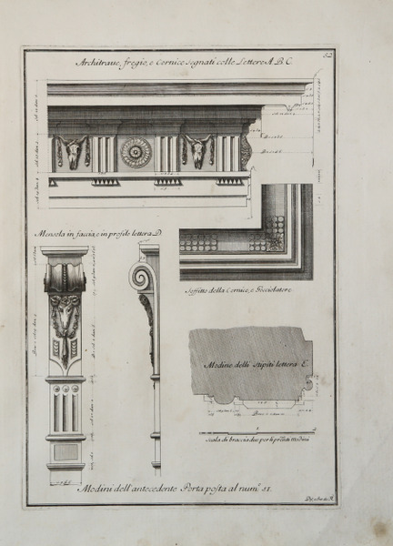 Modini dell'antecedente Porta posta al num°: 51.
