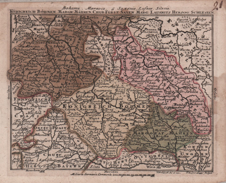 Boheme, Moravie, Saxonie, Luface, Silesie