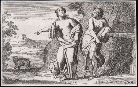 Giunone mostra a Diana Callisto trasformata in orso