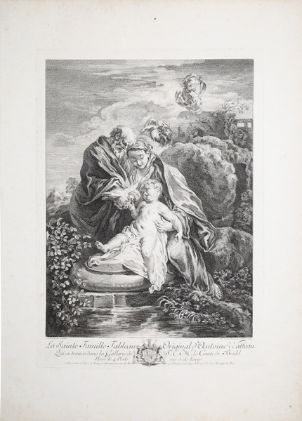 La Sainte Famille Tableau Original d'Antoine Watteau.