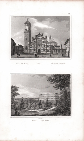 Piazza del Duomo. / Villa Reale. Monza