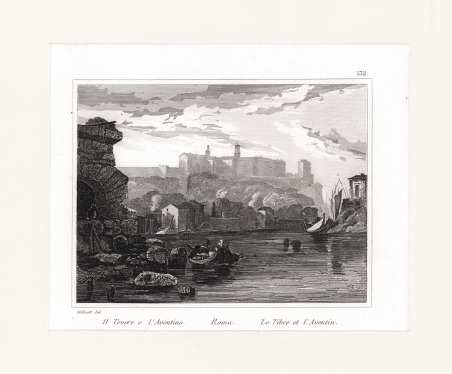 Il Tevere e l'Aventino. Roma. Le Tibre et l'Aventin.