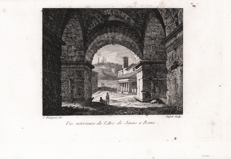 Vue intérieure de l'Arc de Janus a Rome