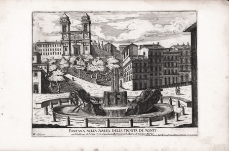 Fontana nella Piazza della Trinita de Monti