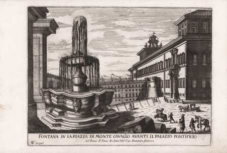Fontana su la Piazza di Monte Cavallo avanti il Palazzo …