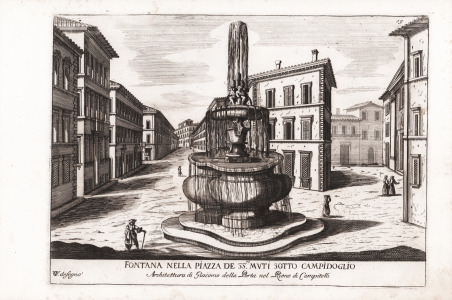Fontana nella Piazza de SS.ri Muti sotto Campidoglio
