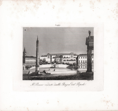 Il Pincio veduto dalla Piazza del Popolo