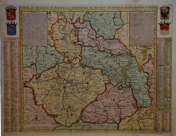 Carte du Royaume de Boheme. La Chronologie de ses Rois. …