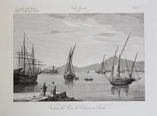 Veduta del Porto di Palermo in Sicilia