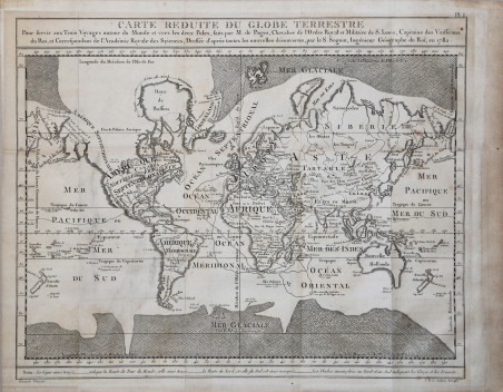 Carte Reduite du Globe Terrestre