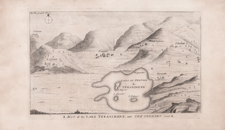 A Map of the Lake Thrasimene, and the Country about …