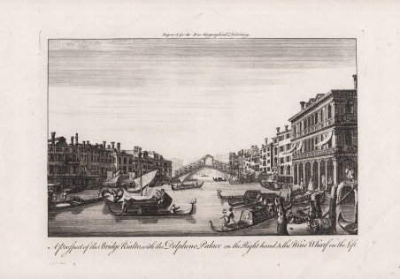 A Prospect of the Bridge Rialto, with the Delpheno Palace …
